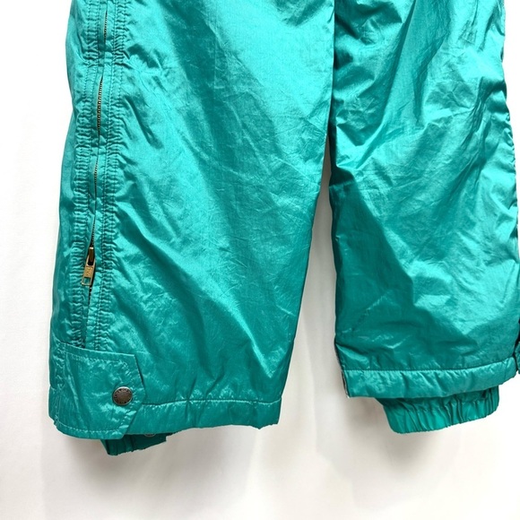 Descente Vintage Mens Sz 34 Teal Ski Snowboard Pants Insulated Full Side Zip Y2K - Picture 6 of 13